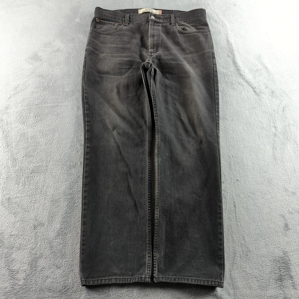 Vintage Levis Jeans 36x30 Black 516 Slim Straight Denim Wallet Fade Grunge Y2K